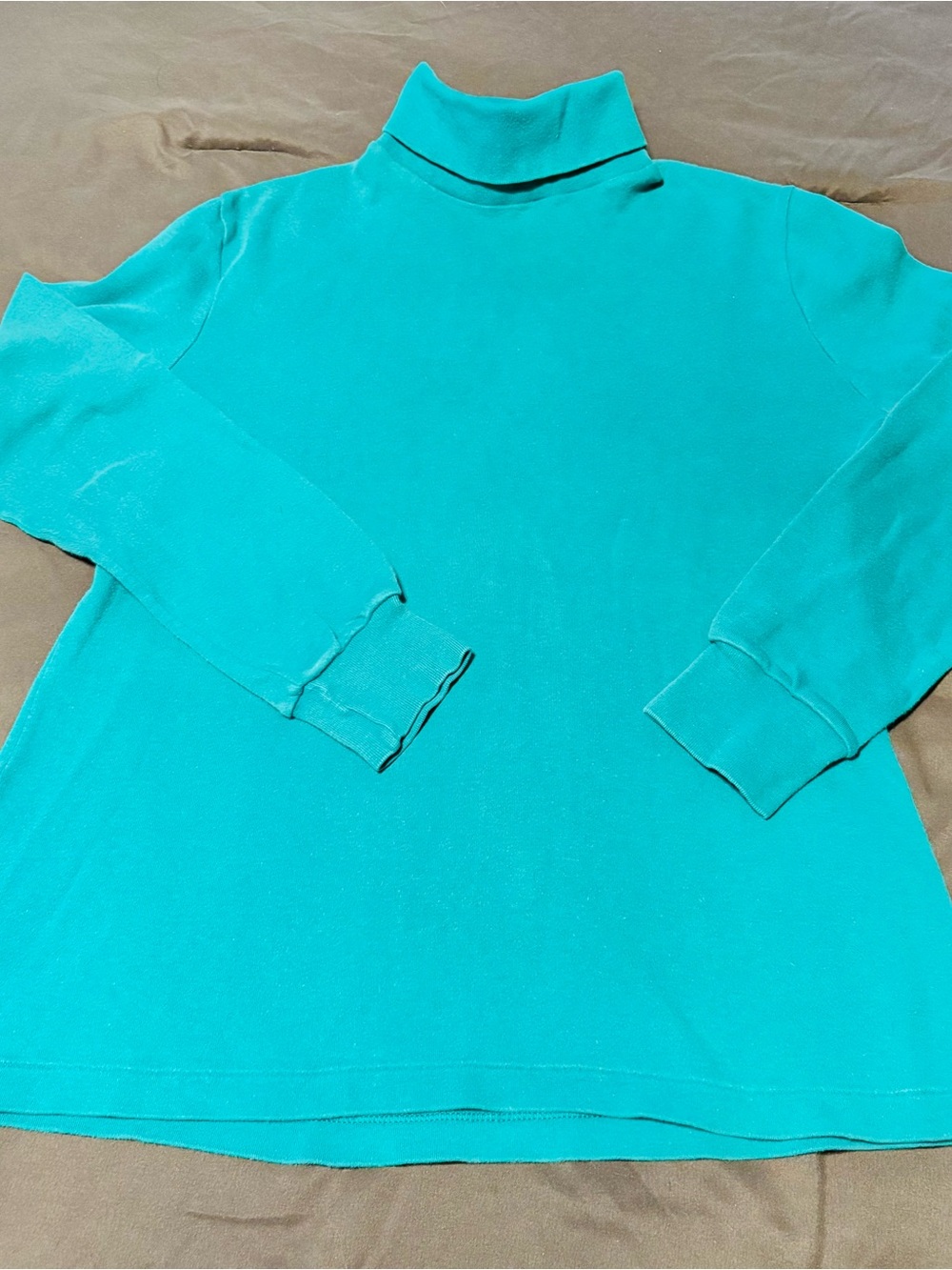 1980’s Women’s Duofold Teal Turtleneck